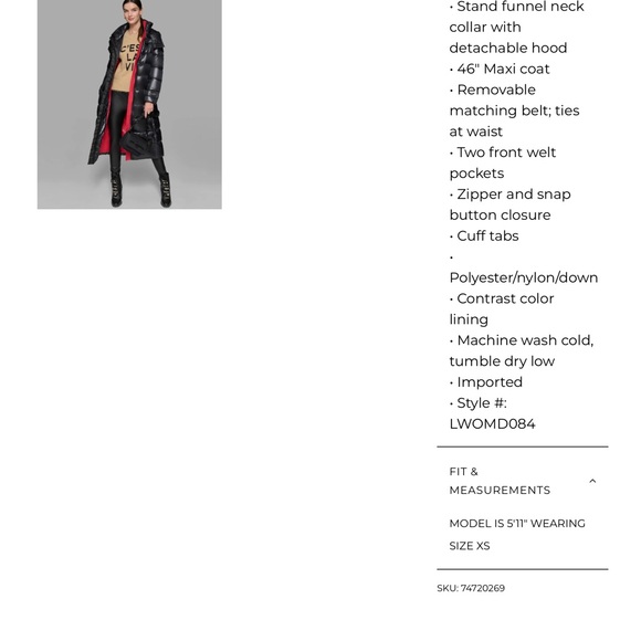 Karl Lagerfeld Black Puffer Jacket - Picture 6 of 8